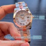 Replica Rolex 31 Datejust 2-Tone Rose Gold Beveled bezel Watch